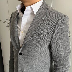 Zara Man 2-button Spring/Summer/Fall Blazer in light grey